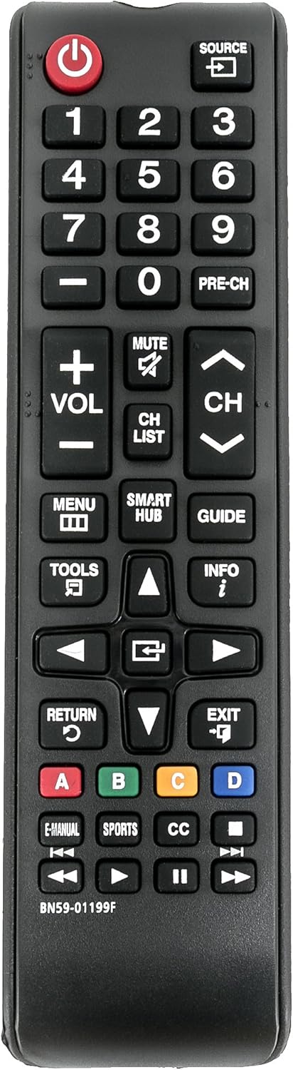 BN59-01199F Replaced Universal TV Remote Control fit for Samsung LED HDTV 7500 9500 6200 6520 Series UN32J5205 UN40JU6700 UN48JU6700 UN55JU6700 UN...