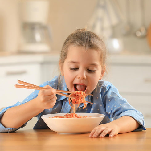 GLAMFIELDS Reusable Chopsticks Japanese Natural Wooden 5 Pairs Classic Style Lightweight Hand-Carved Safe Chop Sticks 8.8 Inch/22.5cm Gift Set...