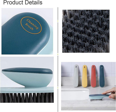 Cleaning Brush Household Small Laundry Brush for Soft Bristle Scrub Clothes Shoe Underwear Fabric Hand Cleaning Brush (Gray)...