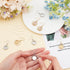 DICOSMETIC 2 Colors Cabochon Earring Hooks Making Kit Stainless Steel 20Pcs 12mm Flat Round Blank Bezel Tray Golden Dangle Earring and 20Pcs Glass...