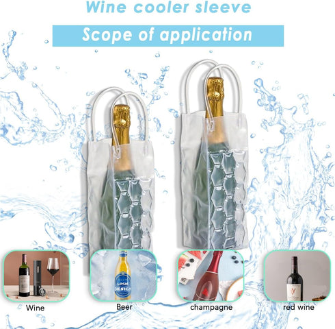 Wine Cooler Sleeve with Protector Instant Cooling and Keeps Your Drink Cold Keep Cool and Chill Champagne Wine, Wine Bottle Chiller Cooler for Red...