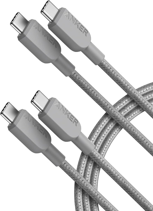 Anker USB C Cable, USB C to USB C Cable (6ft,2Pack), Type C Charger Cable Fast Charge for iPhone 15/15Pro/15Plus/15ProMax, Samsung Galaxy S23, iPa...