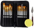 15 Pieces Paint Brush Set,with Palette Knife and Sponge and Carrying Case, for Acrylic, Oil, Watercolor and Gouache Painting...