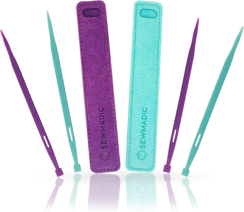 That Purple Thang (4 Pieces- 2xPurple, 2xGreen) Plus 2 Felt Storage Pouches - A Sewers Magic Wand for Sewing...