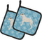 Caroline's Treasures BB3567PTHD Winter Snowflake Dogo Argentino Pair of Pot Holders Kitchen Heat Resistant Pot Holders Sets Oven Hot Pads for Cook...
