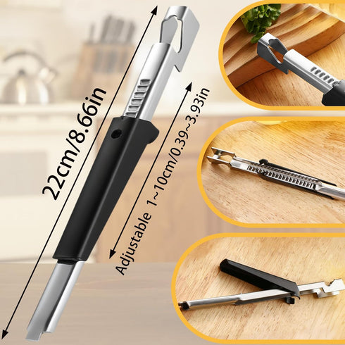 Adjustable Multifunction Lid Opener for Weak Hands, CCKHDD Stainless Steel Jar Can Opener Bottle Opener for Seniors with Arthritis,with Bottle Cap...