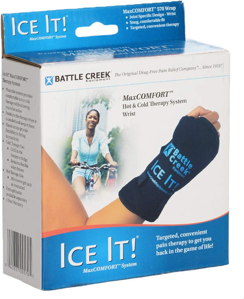 Cold & Hot Therapy System Ice Pack Ice It! ® MaxCOMFORT™ (Wrist Wrap (570)) – from Battle Creek Equipment, Hot & Cold Therapy Items Since 1931...