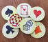 Designer Stencils Casino Night Cookie Stencil Set, (Dice, Cards, Poker Chip) Beige/semi-transparent...