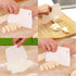 Luckycivia 3-Piece Trapezoidal Plastic Scraper - Multi-Function Kitchen Tool for Pizza Dough, Pastry, Cake (White)...