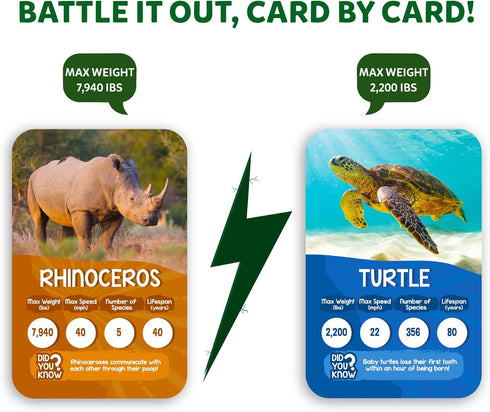 Skillmatics Trump Card Game - Rank Up Animals, Memory Game, Perfect for Boys, Girls, Kids, and Families Who Love Board Games, Travel Friendly, Gif...
