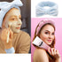 6Pcs Spa Headband for Washing Face with Wristband Towe, Skincare Makeup Puffy Cloud Headbands Soft Sponge Absorbs Water for Shower (Pink and Blue)...