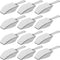Clear Plastic Acrylic Scoops 12 Pcs | 6.5” Medium Kitchen Scoop | Wedding Desserts | Candy Buffet, Ice Cream, Protein Powders, Coffee, Tea, Flour ...