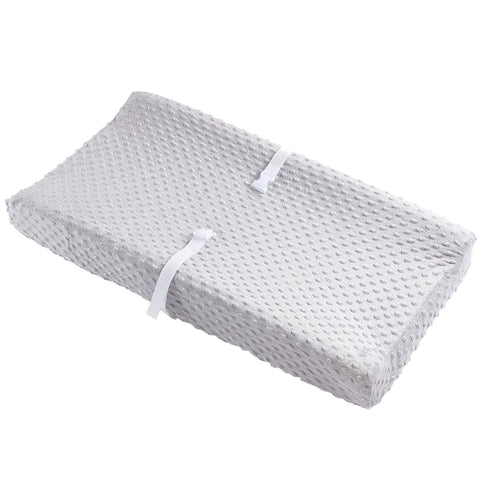 Solid Changing Table Pad Cover Cradle Sheet, Fits 32"/34''x16" Contoured Diaper Changing Pad, Ultra Soft Cozy Minky Dots Plush Changing Table Cove...