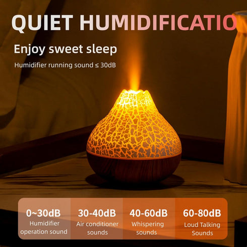 Mini Colorful Cool Humidifier, Volcano Shape Humidifier,USB Personal Desktop Humidifier Volcano Spray Mode, 7 Colors,Super Quiet for Office Room, ...