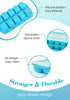 DOQAUS Ice Cube Tray with Lid and Bin, 4 Pack Ice Trays for Freezer, Easy Ice Pop Out Silicone Ice Cube Trays for Freezer with Cover, Stackable St...