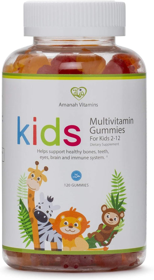 Amanah Children’s Multivitamin Gummy - 120 Count - Halal Vitamins - 2 Month Supply...