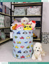 FANKANG Storage Basket, Nursery Hamper Canvas Laundry Basket Foldable with Waterproof PE Coating Large Storage Baskets for Kids Boys and Girls, Of...