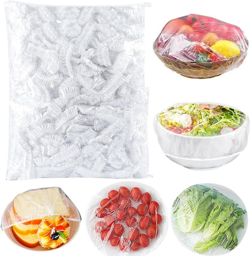300Pcs Reusable Elastic Food Bowl Storage Covers, Sublaga Bowl Covers, Dish Plate Covers, Alternative to foil, Plastic Wrap,BPA Free...