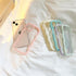 Compatible for iPhone 15 Plus Case Clear Cute Curly Wave Frame Shape for iPhone 15 Plus Phone Cases Shockproof Soft Protective Phone Cover for Wom...