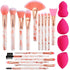 DUAIU Professional Makeup Brushes Set 16PCS Marble Handle with 4PCs Sponge Blenders Foundation Brushes Eyeshadow Brush Lip Brush Silicone Face Mas...