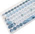 Silicone Keyboard Cover Skin for Logitech K380/Pebble Keys 2 K380s Multi-Device Bluetooth Keyboard, Gray Blue Flowers...