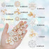60 Pieces Rhinestone Buttons,Faux Pearl Embellishments Buttons,Flat Back Flower Rhinestone Buttons for Crafts,Jewelry Making,DIY Wedding Decoratio...