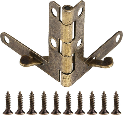 20pcs Hinge Hardware Accessories , 90°Angle Support Spring Hinge for Small Jewelry, Wine Case, Watch Box , Wooden Lid(Dark_Bronze)...