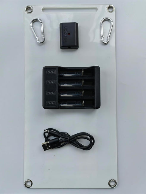 HUYINGC Solar Power Charger with 6 Watt Portable Solar Panel for 1.2V AA & AAA Ni-MH Ni-CD Household Rechargeable Batteries, and with 5V USB Outpu...