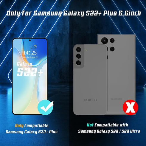 GOLDJU for Samsung Galaxy S22 Plus Case, Waterproof Samsung S22 Plus case with Built-in Screen Protector, IP68 Waterproof Shockproof Dustproof Ful...