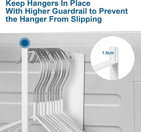 Magnetic Hanger Organizer Stacker,Clothes Hanger Storage Rack,Hanger Holder for Closet Laundry Room Washing Machine,White...