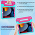 LTROP Kids Case for iPad 9th/ 8th/ 7th Generation (2021/2020/ 2019), iPad 10.2 Handle Stand Case - Turquoise and Rose...