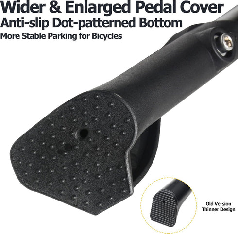 Bike Kickstand Enhanced,Rear Side/Center Mount,Aluminum Alloy Bicycle Kick Stand Adjustable Kickstand for adult bike 700C 24" 26" 28" 29 inch Moun...