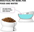 Y YHY Elevated Cat Food Bowl, Raised Pet Food and Water Bowl for Cat and Small Dog, Tilted Ceramic Water Bowl No Spill,15oz, Dishwasher Safe...