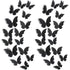 Outus 120 Pieces Black 3D Layered Butterfly Wall Decor Removable Butterfly Stickers Hollow Mural Decals for Birthday Cake Decorations Crafts Bouqu...
