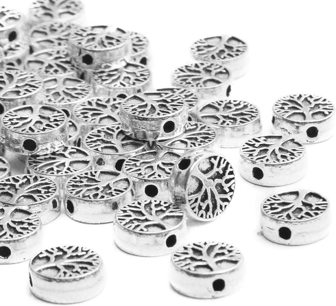 60pcs Antique Tree of Life Beads Mixed Loose Spacer Beads Metal Jewelry Findings for Making Necklace Bracelet Craft...