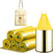 Small Garbage Bags for Bathroom, Kitchen Trash Bags Drawstring Unscented Yellow 4 Gal Clear Trash Can Liner...