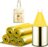 Small Garbage Bags for Bathroom, Kitchen Trash Bags Drawstring Unscented Yellow 4 Gal Clear Trash Can Liner...