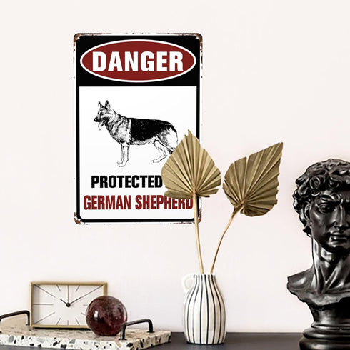 Beware Of Dog Sign Warning Signs For Fence German Shepherd Sign Outdoor House Signs 8x12 Inches...