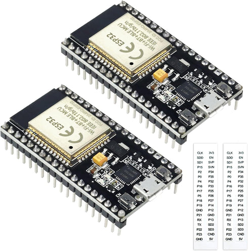 KeeYees ESP32S ESP32 Development Board 2.4 GHz Dual Core WLAN WiFi + Bluetooth 2-in-1 Microcontroller ESP-WROOM-32 Chip for Arduino (38PIN Narrow ...