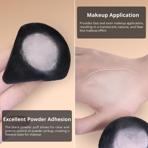 BEAKEY 12pcs Powder Puffs for Face Powder Triangle Powder Puff for Loose & Cosmetic Foundation, Makeup Puff for Contouring, Cloud Kiss Makeup Spon...