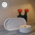 Candle for home,Aroma Candle in a Plaster Candlestick,Cozy Home Candles, Wooden Wick,Soy & Coconut Blend, Handcrafted Aromatic Candle in a Cement ...