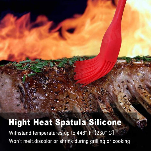 Walfos Silicone Basting Pastry Brush, Heat Resistant Pastry Brush Set, Strong Steel Core and One-Pieces Design, Perfect for BBQ Grill Baking Kitch...