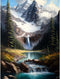 Landscape Diamond Painting Kits Waterfall Mountain Lake Gem 5D Art Painting Kits for Adults Nature Scenery DIY Diamond Painting Accessories for Ho...