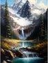 Landscape Diamond Painting Kits Waterfall Mountain Lake Gem 5D Art Painting Kits for Adults Nature Scenery DIY Diamond Painting Accessories for Ho...