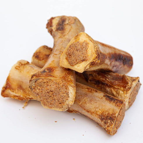 Eco Kind All-Natural Stuffed Shin Bone for Dogs | Large Filled Dog Bones for All Breeds | Digestible & Nutritional Meaty Pet Treats for Aggressive...