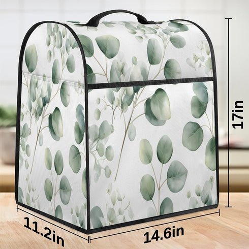 Large Blender Cover Eucalyptus Leaves Stand Dust Covers for Appliance Kitchen Mixer Covers with Top Handle Pockets Waterproof Food Processor Prote...