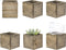 CYS EXCEL Cube Planter Box with Removable Plastic Liner (3"x3"x3")(6 PCS) | Multiple Size Choices Wood Square Planter | Indoor Decorative Window B...