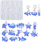 Ocean Series Keychain Resin Silicone Molds Whale Dolphin Seahorse Starfish Shark Crab Casting Molds Jewelry Making Tools for DIY Craft Keychain Ne...