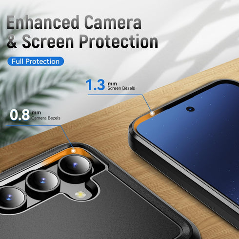SunRemex for Samsung Galaxy S24 Plus Case with HD Screen Protector, Samsung S24 Plus Phone Case with Kickstand for Galaxy S24 Plus 6.7" (Black)...