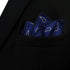 S&W SHLAX&WING Pocket Squares for Men Grooms Blue Navy Paisley...